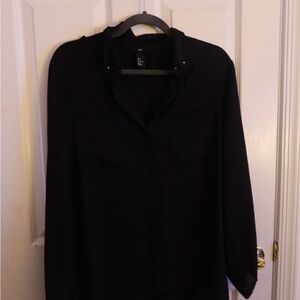 H&M Black Button Down Shirt